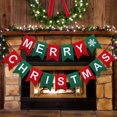 Felt Merry Christmas Banner Christmas Decor Banner