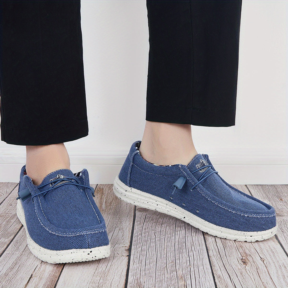 Men's Canvas Slip On Loafer Shoes Casual Anti skid Flat Sneakers