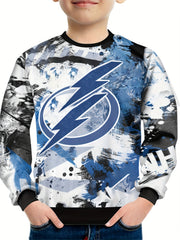 Lightning Print Kid's Sweatshirt Unisex Pullover