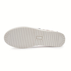 Women's Colorful Striped Canvas Slip-On Flat Casual Walking Shoes