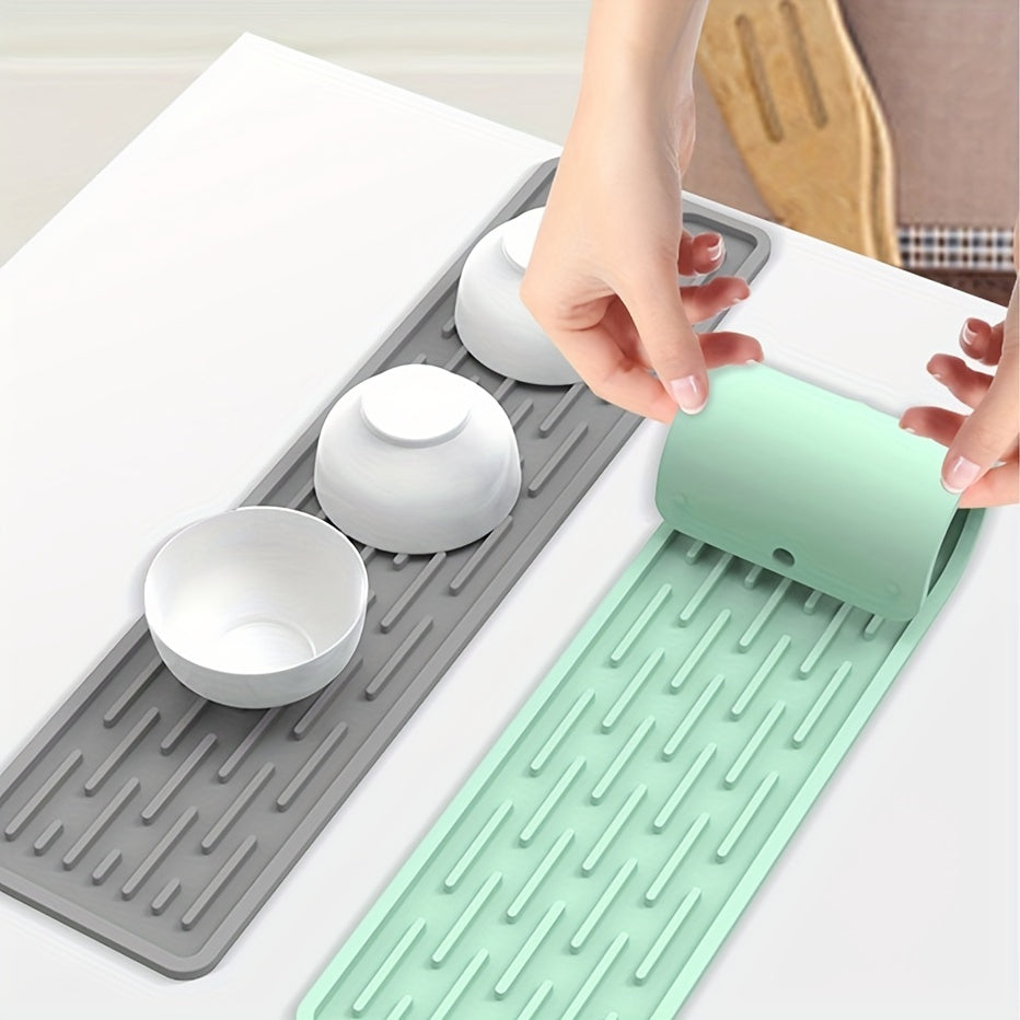Silicone Dish Drying Mat Eco-Friendly Heat Resistant Kitchen Counter Sink Mat