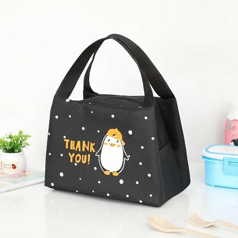 Cartoon Tote Bento Bag Thermal Insulated Lunch Bag Portable Picnic Bag