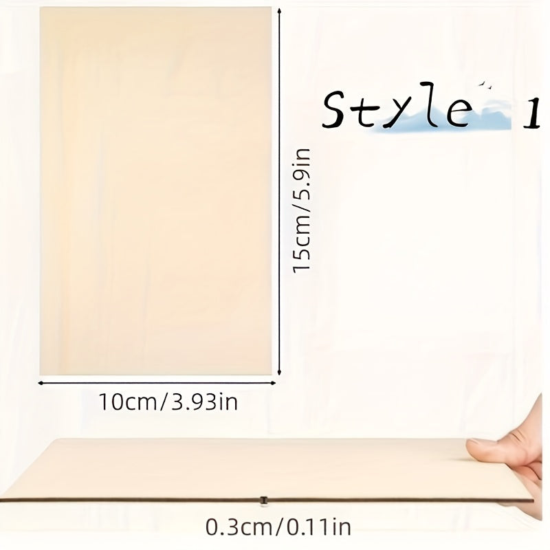Unfinished Wood Board Set - 17 Pieces - 3 Sizes - Craft Carving Basswood Plywood