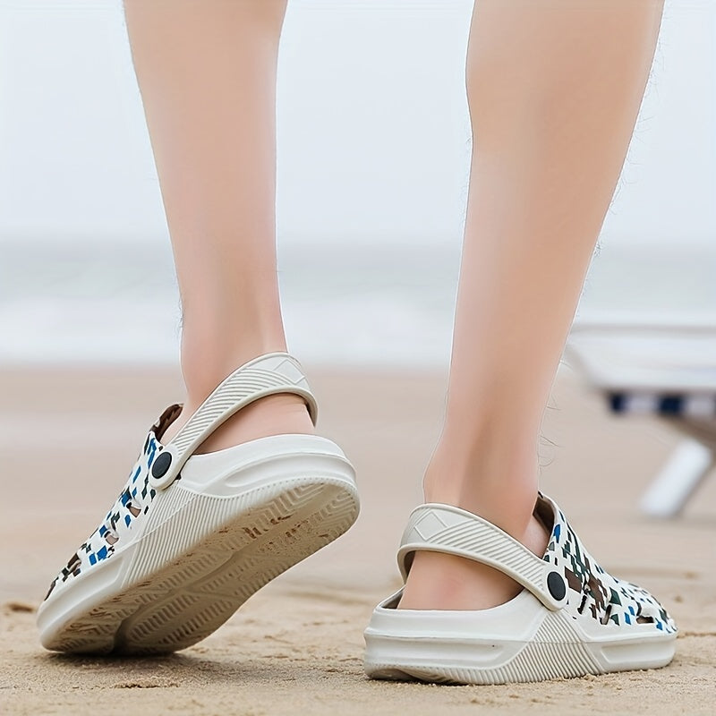 Unisex Camouflage Lightweight Clogs Non Slip Garden Shoes