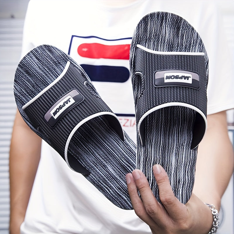 Men's Non Slip Slides Open Toe Shoes Indoor Outdoor Beach Shower