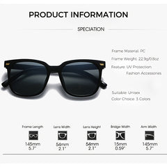 Anti Glare Sunglasses PC Lens Outdoor Driving Square Sunshade Glasses