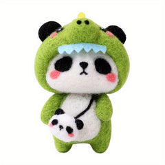 6 Adorable Panda Series Woolen Felt DIY Doll Decorations