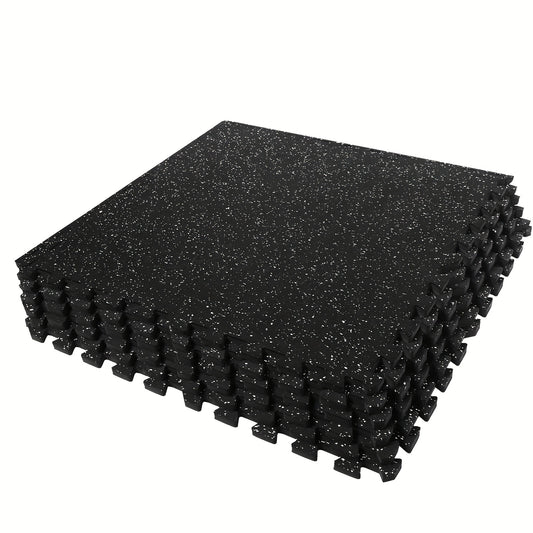 6pcs Fitness Floor Mat For Home & Gym Heavy Duty Rubber Top Rubber Floor Mats