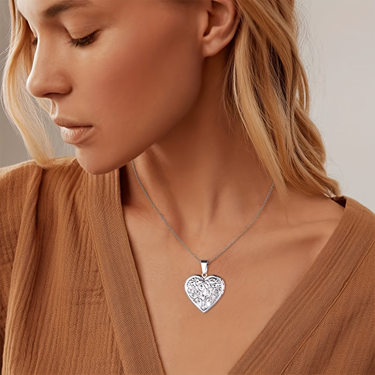 Heart Locket Necklace Tree Of Life Memorial