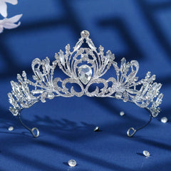 Vintage Silver Bridal Crown Stone Wedding Crown