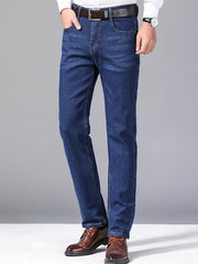 Men's Casual Street Style Mid Stretch Denim Pants