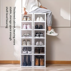 Plastic Folding Shoes Storage Box Cabinet 3 6 layer Shoes Cabinet