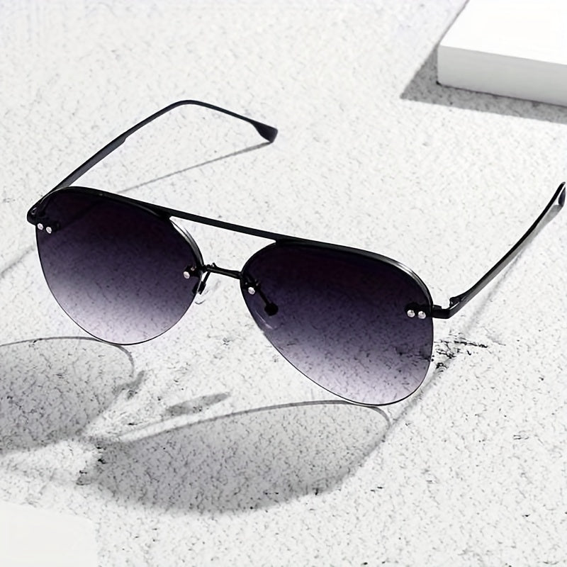 Men's Rimless Aviator Glasses