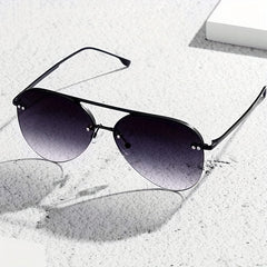 Men's Rimless Aviator Glasses