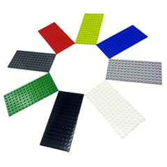 8pcs/4pcs Double-sided Baseplate Building Blocks City Parts Educational Toy
