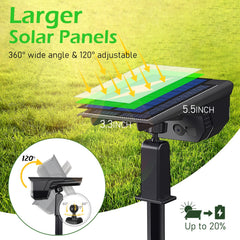 4pcs Solar Lawn Lights Outdoor Waterproof Spotlights 67 LED RGB Floor Lights