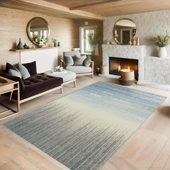 Striped Carpet Non Slip Machine Washable Rug for Living Room