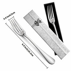 2pcs i Forking Love You 8in Dinner Forks Stainless Steel Cutlery Set