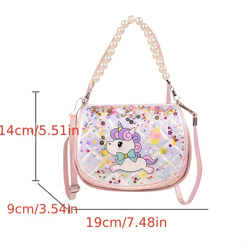 Unicorn Handbag For Girls Sequin Bear Cat Bag