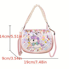 Unicorn Handbag For Girls Sequin Bear Cat Bag