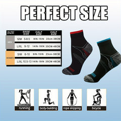 6pairs Sports Compression Socks Arch Support Ankle Socks Women Men