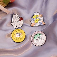 Cute Cat Brooch for Girls Clothing and Bags