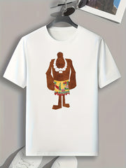Tribe Style Pattern Print Men's Comfy Sports T shirt