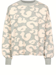 Leopard Print Long Sleeve Top & Pants Set