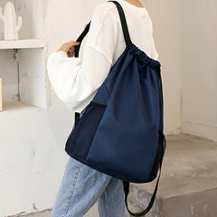 Drawstring Bag Sports Leisure Backpack Oxford Cloth Large Travel Student