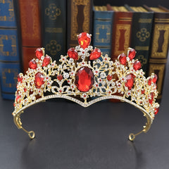 Baroque Colorful Crown Bridal Wedding Hairband Headband