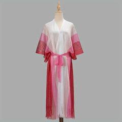 Gradient Block Large Shawl Bikini Swimsuit Sunscreen Cover Up