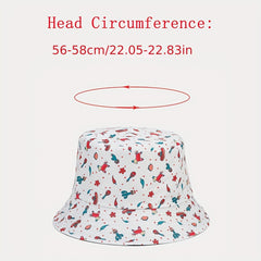 Cartoon Pattern Reversible Bucket Hat Sun Protection