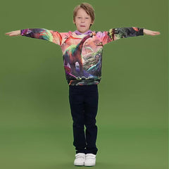 Dino 3D Pattern Print Boys Sweatshirt Hoodie For Spring Fall