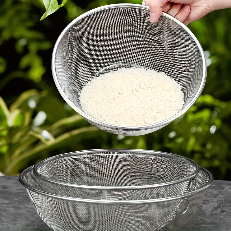 Stainless Steel Draining Basket for Rinsing & Draining