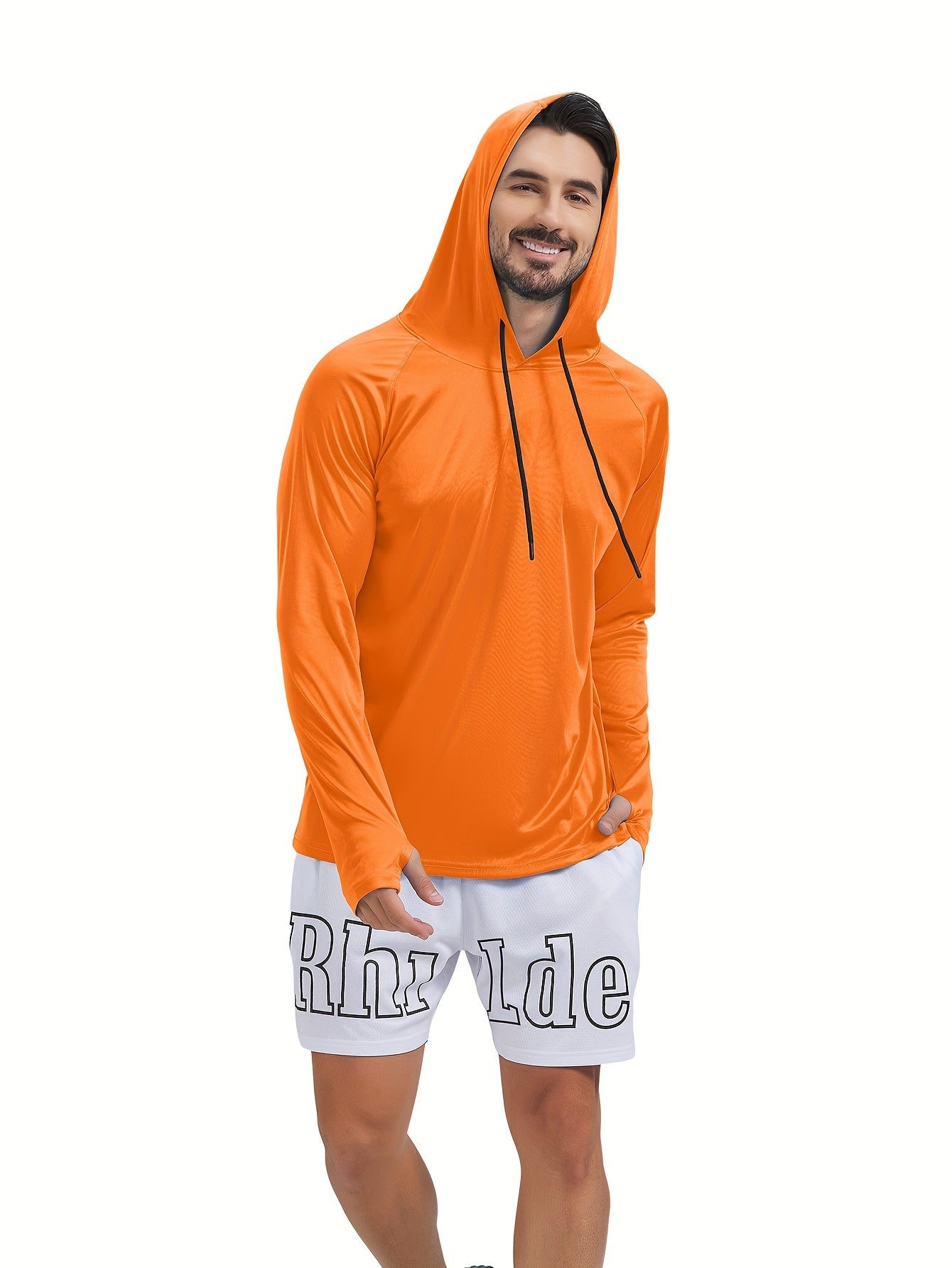 Men's UPF 50 Sun Protection Hoodie Long Sleeve for Outdoor Fishing