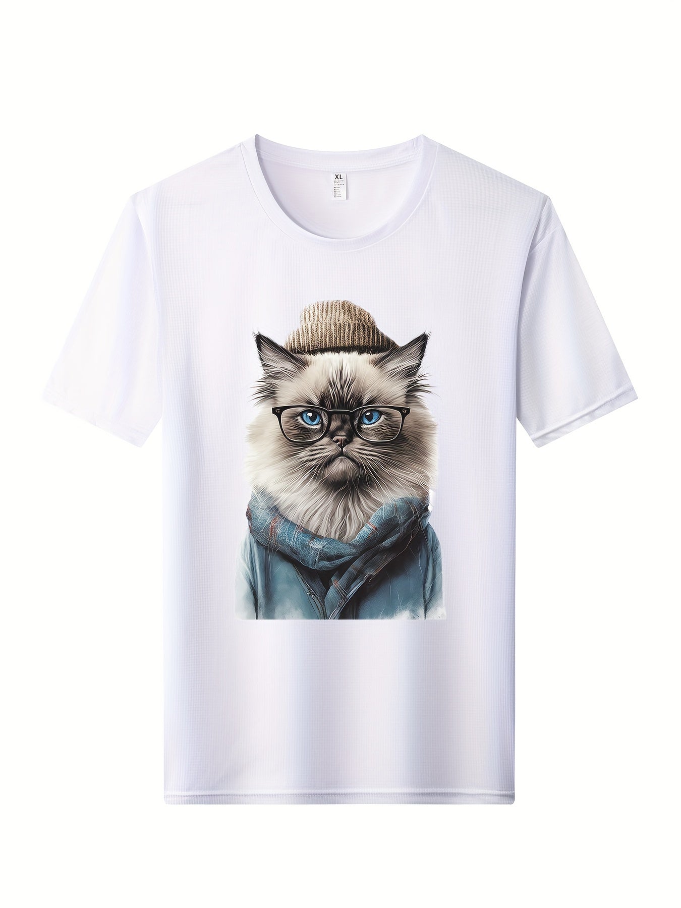 Skull Print Men's Graphic Crew Neck Quick Dry T-shirt