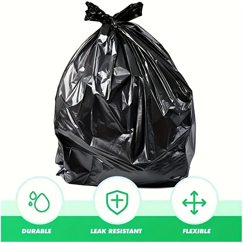50pcs Heavy Duty Garbage Bags Contractor Bulk Plastic Bags