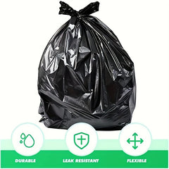 50pcs Heavy Duty Garbage Bags Contractor Bulk Plastic Bags