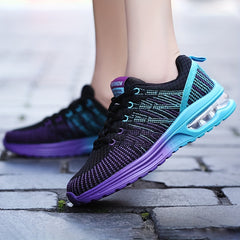 Women's Stylish Mesh Running Shoes Air Cushion Sneakers Lace Up