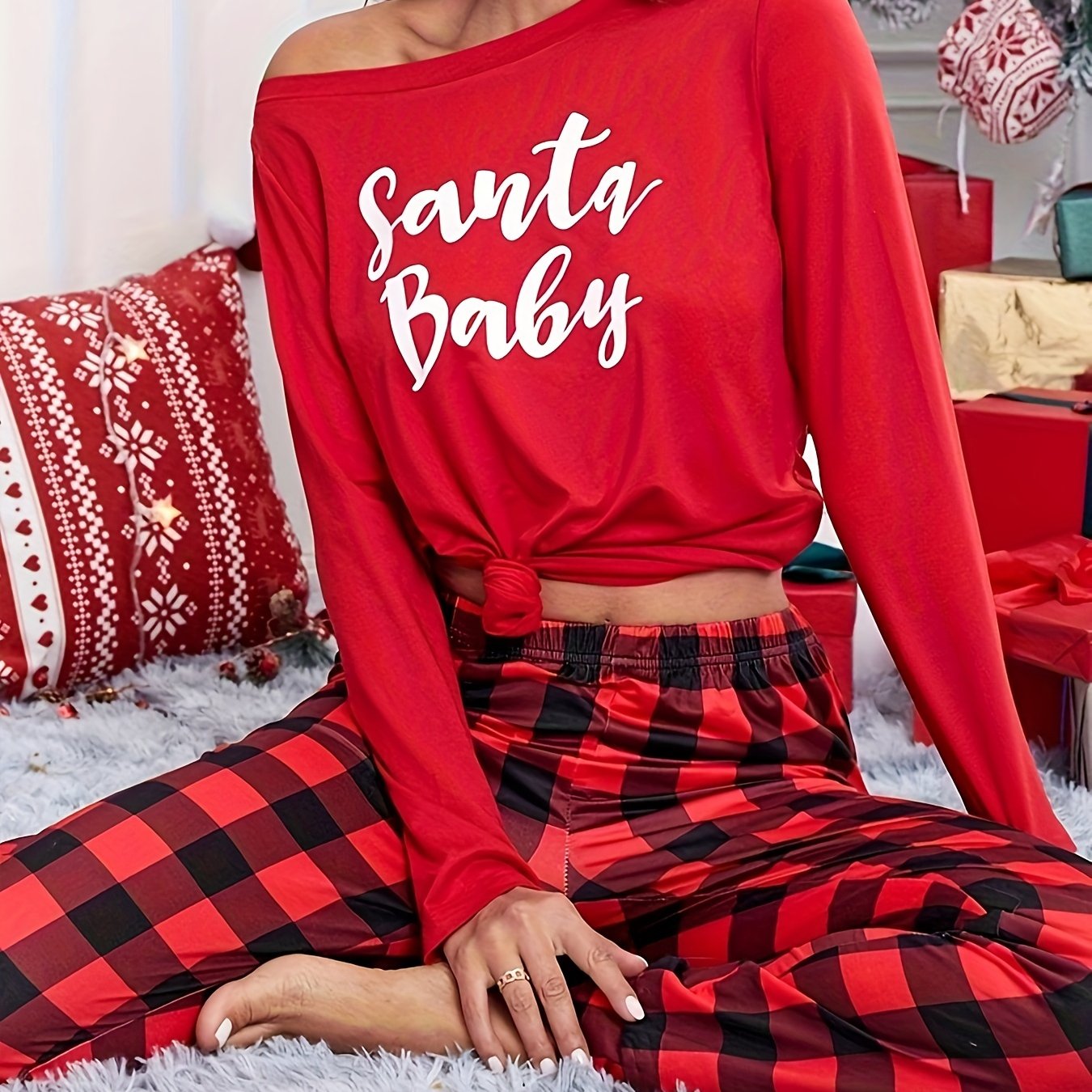 Christmas Sexy Lounge Set Women's Plus
