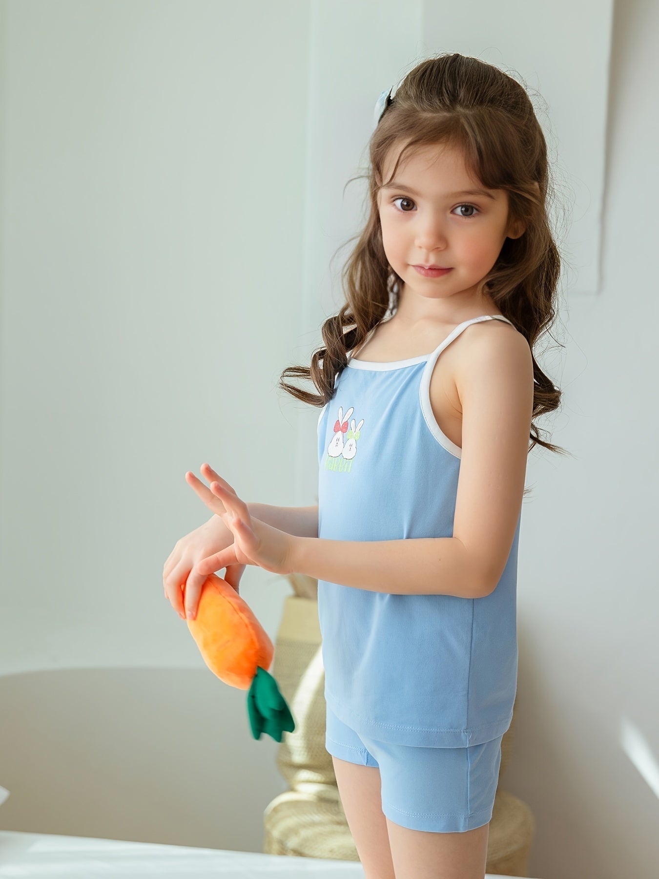 Cami Top & Shorts Set Loungewear Sleepwear For Toddler Baby Girls