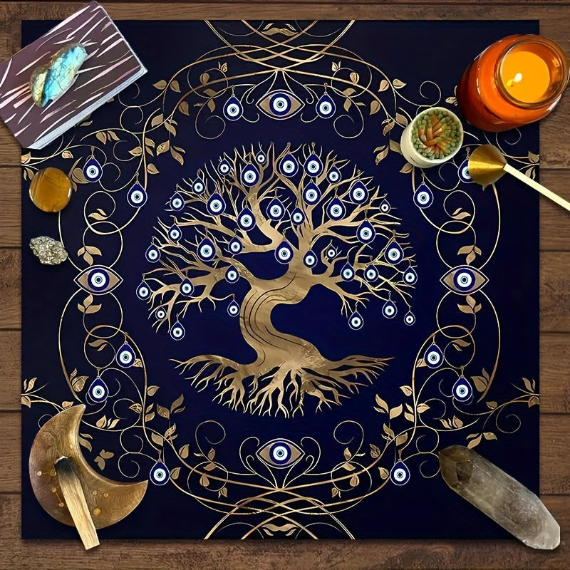 Tree Of Life Tarot Cloth with Eyes - Altar Decor