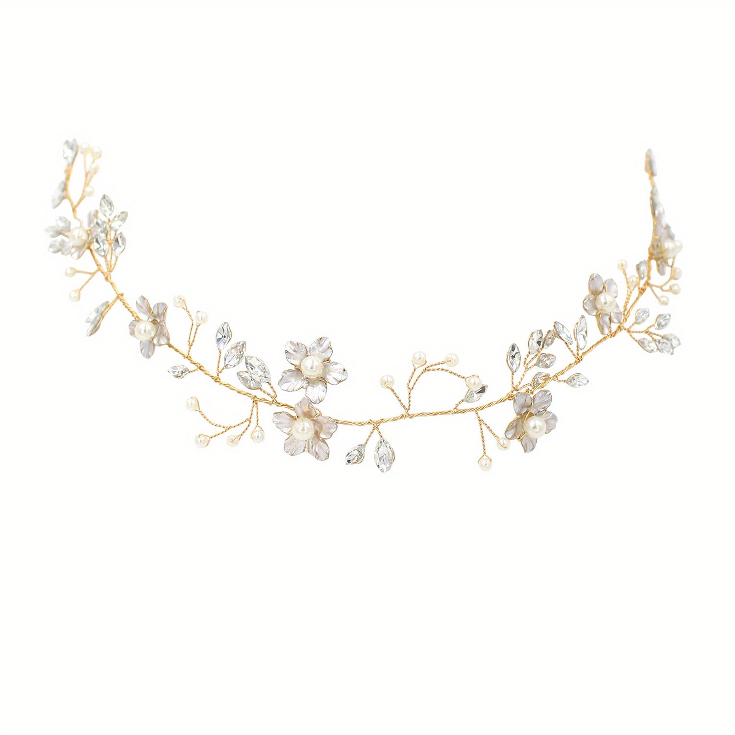 Crystal Faux Pearl Head Piece Head Jewelry Women's Hair Accessories