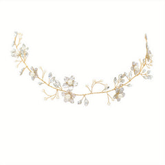 Crystal Faux Pearl Head Piece Head Jewelry Women's Hair Accessories