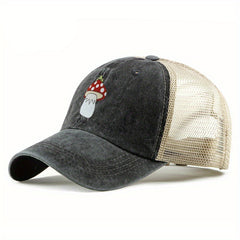 Mushroom Frog Trucker Hat Mesh Baseball Cap Golf Sun Hats