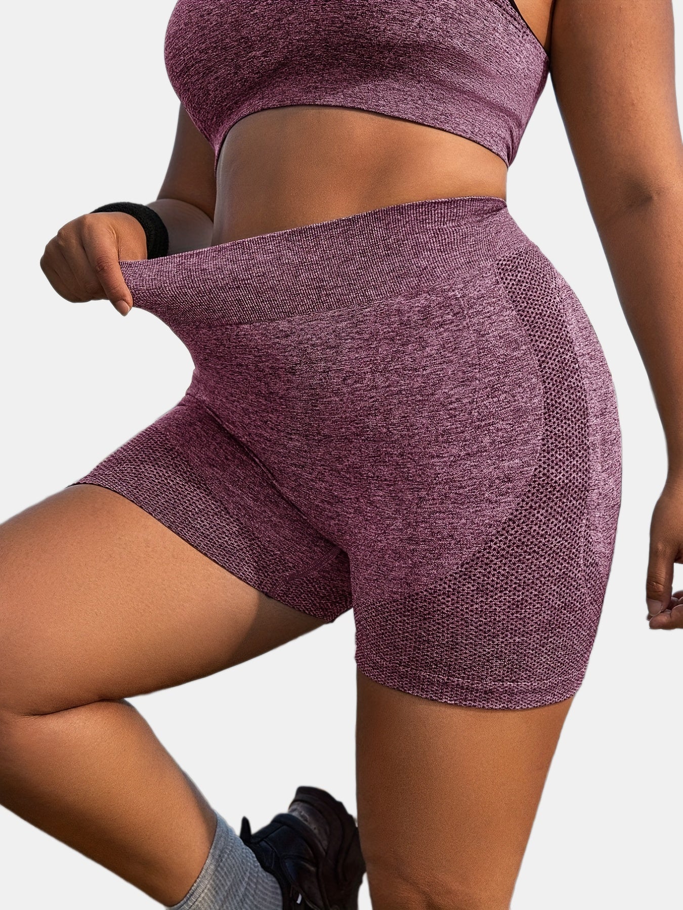 Seamless High Rise Yoga Shorts