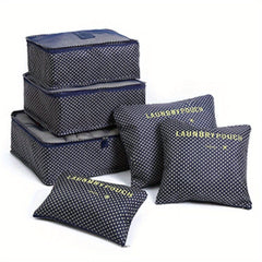 6pcs Lightweight Packing Cubes Set for Suitcase Clothing Underwear Shoes Storage