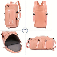 Women's Waterproof Gym Duffle Bag with Shoe Compartment