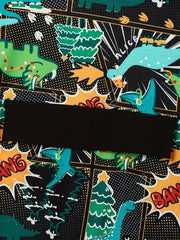Boys Dino Pattern 2pcs Hoodie & Sweatpants Set for Spring