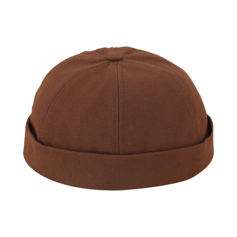 Solid Brimless Cap Skull Hat